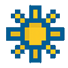 sun pixel icon